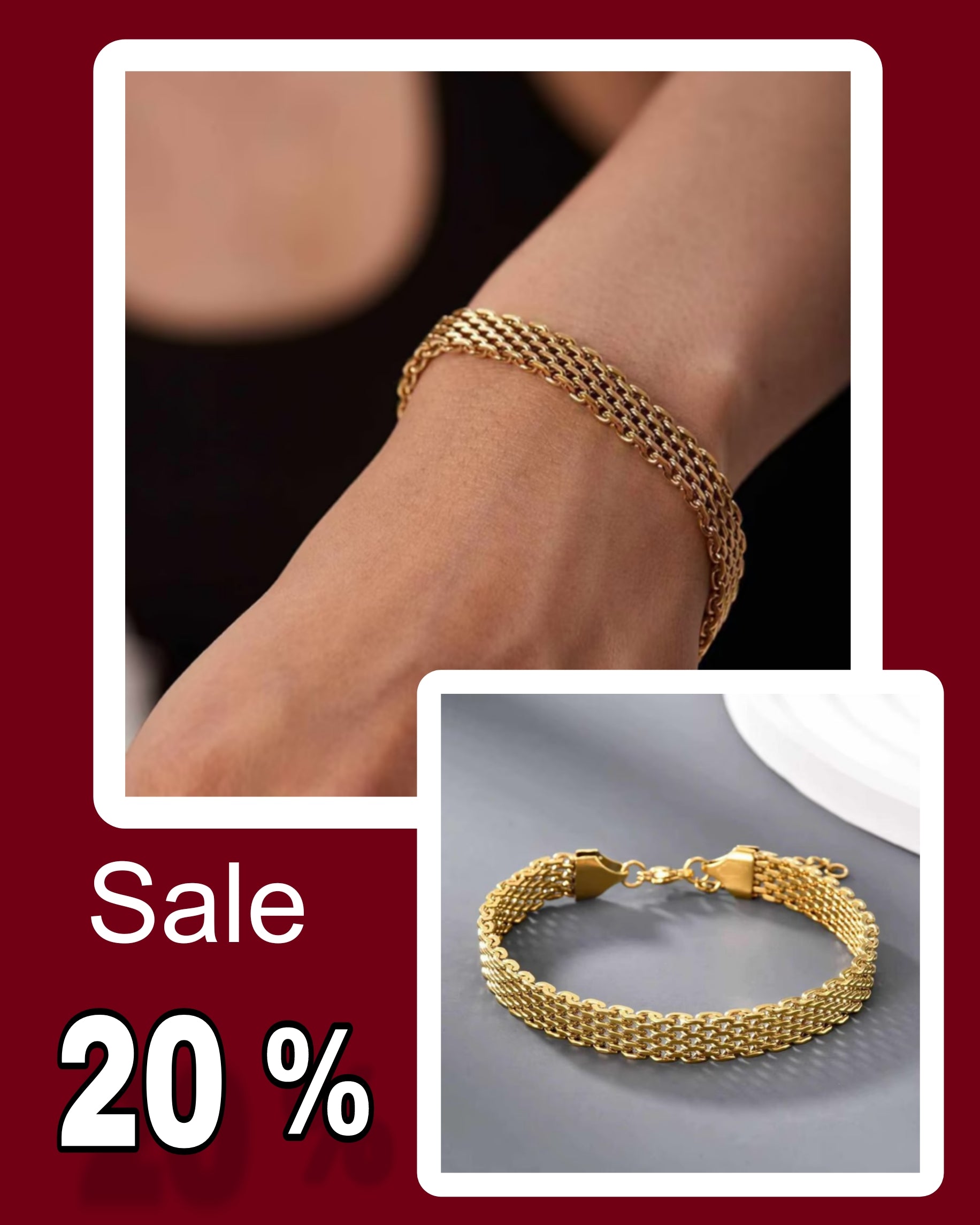 Trendy gold plated bracelet
