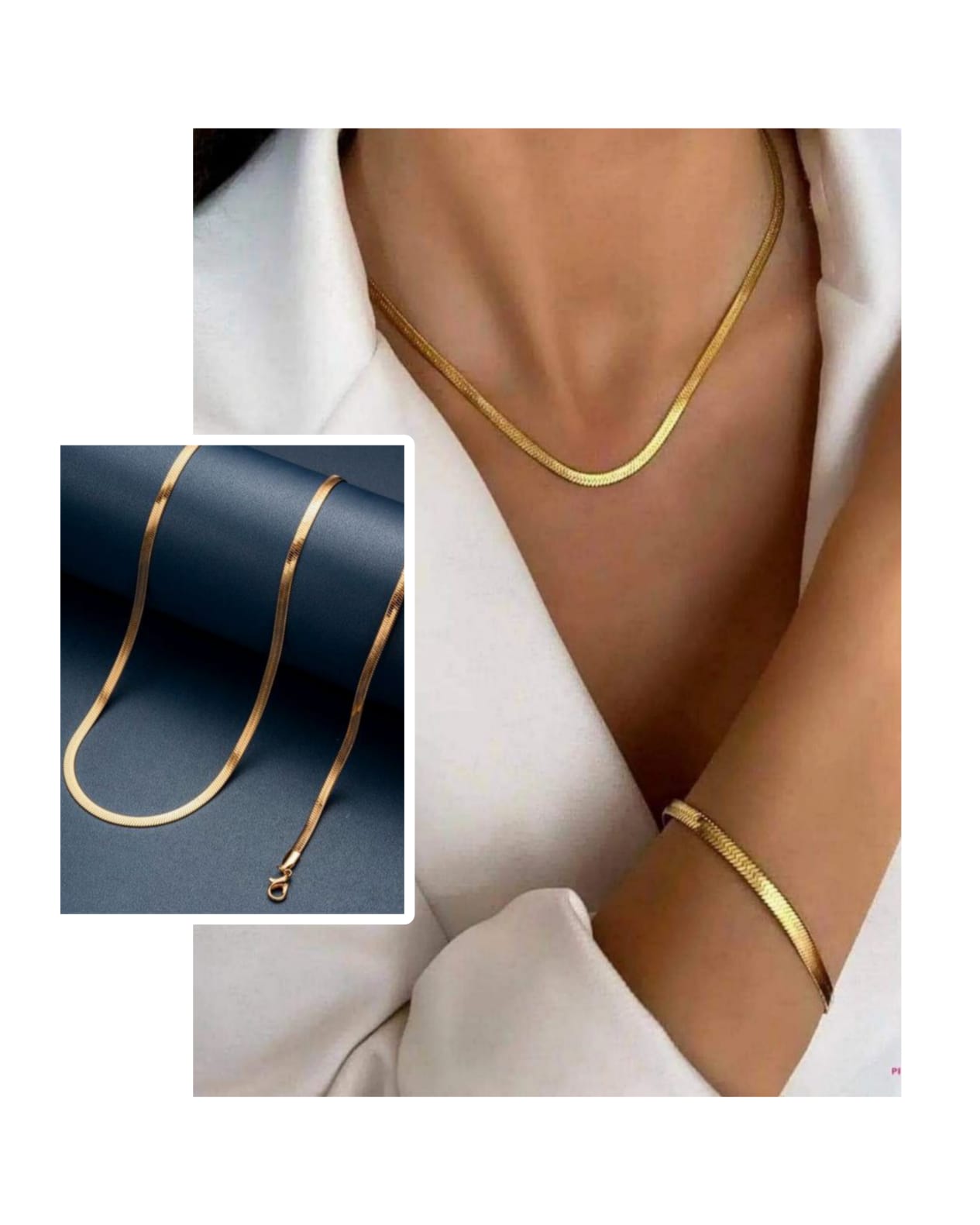 Snake Back Necklace + Free Bracelet