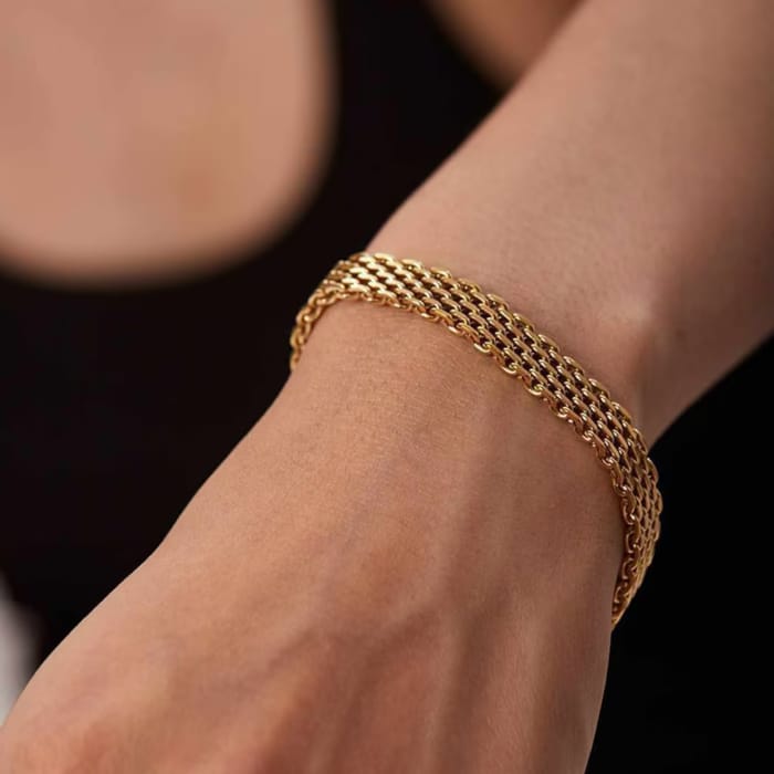 Trendy gold plated bracelet